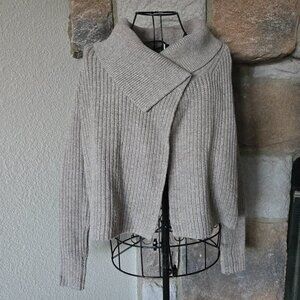 GAP 'Wool-Blend' Open Front Cable Knit Cardigan